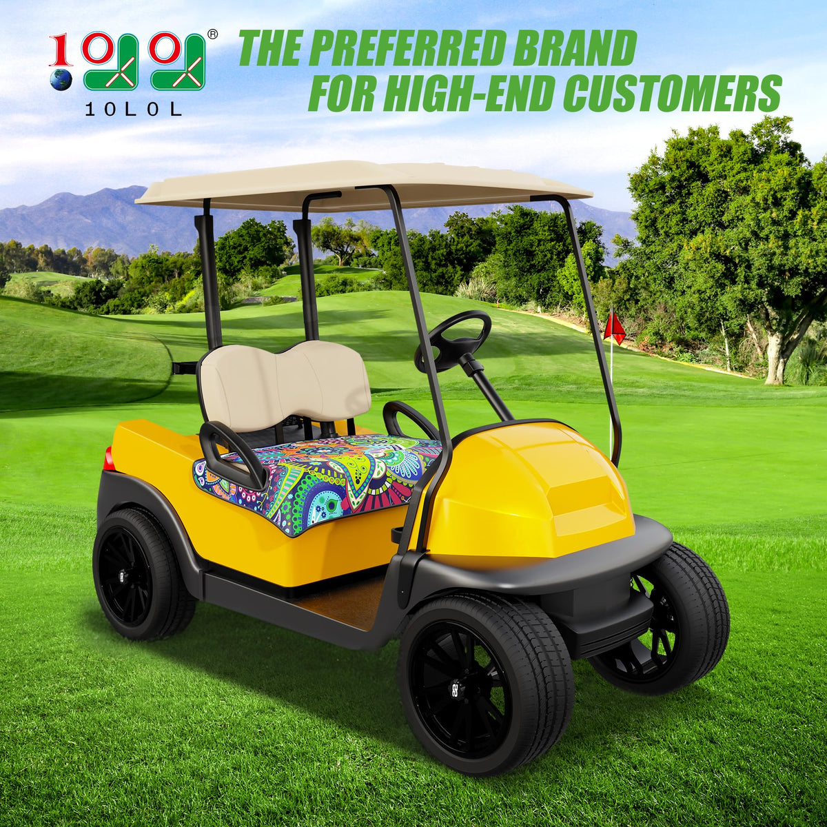 10L0L Seat cover anti-slip bottom detail keeps cushions securely in place during rides.