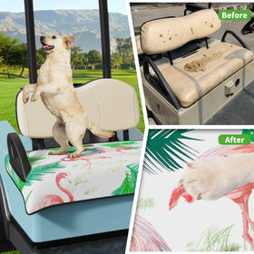 10L0L seat cover for Club Car DS preserves interior value with clean look.