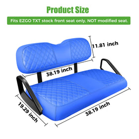 10L0L seat cover dimensions fit EZGO TXT cushions precisely