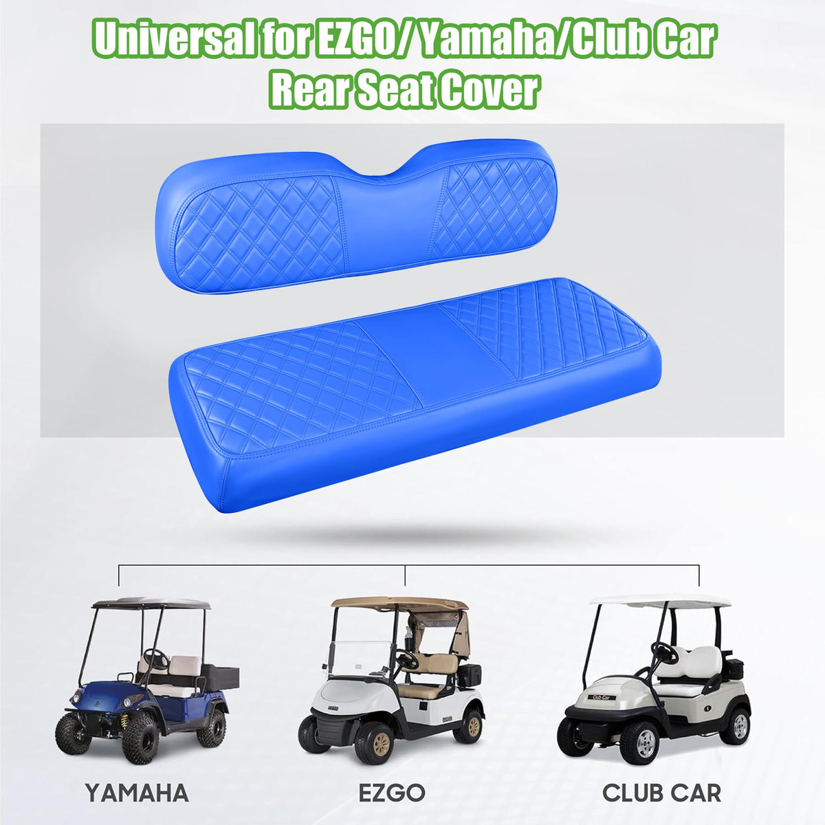 10L0L elastic straps and buckles keep the cover secure on blue seats