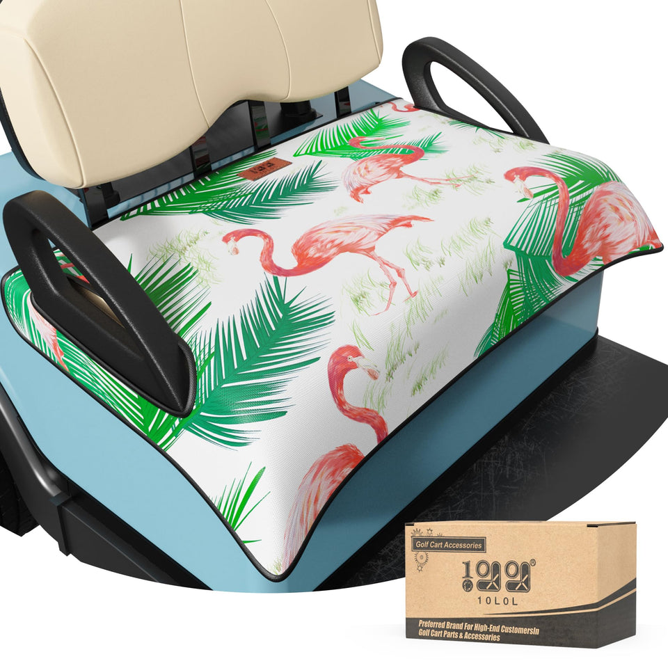 10L0L seat cover on EZGO TXT delivers breathable comfort for hot days.