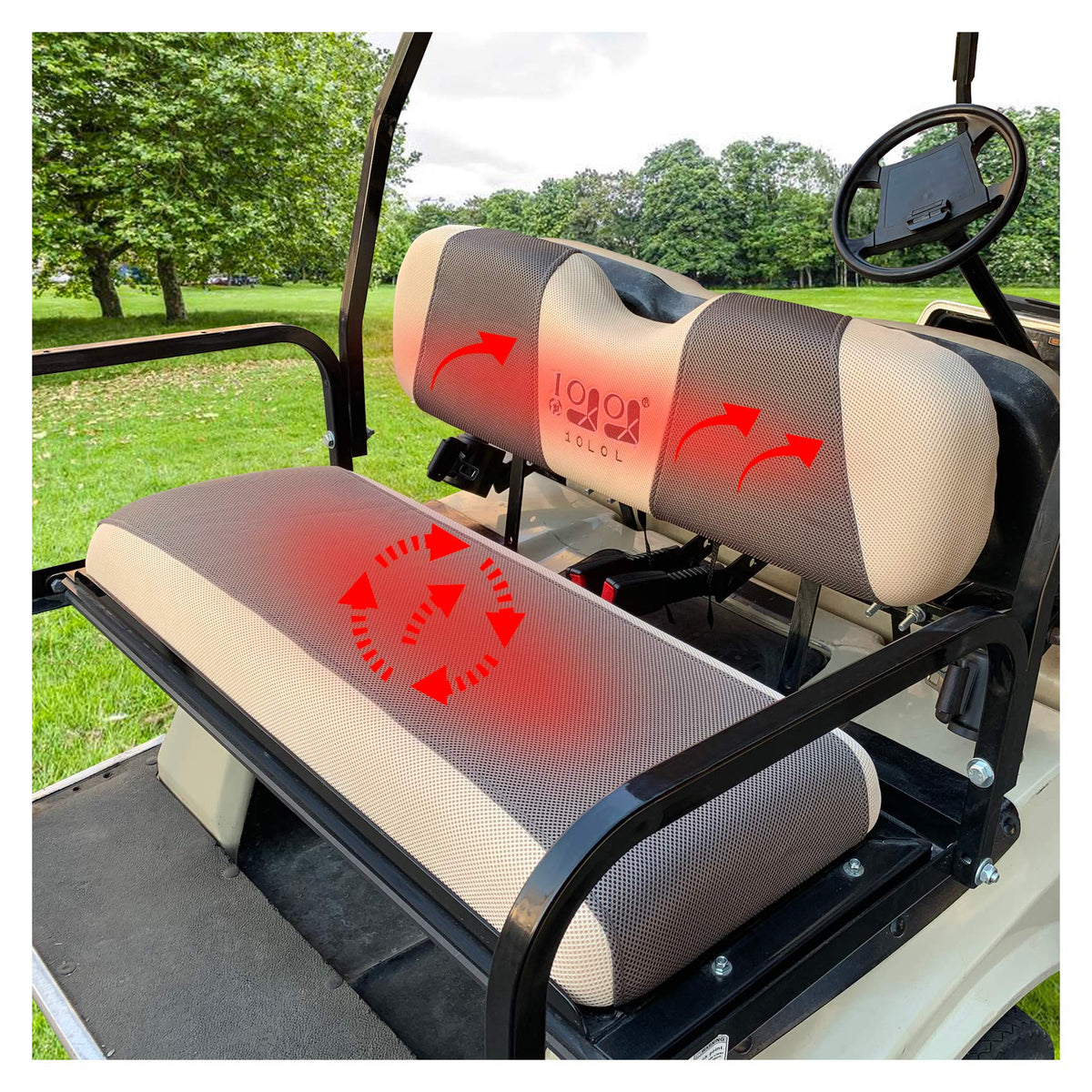 10L0L installation straps enable quick, secure seat cover fitting