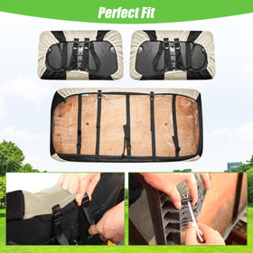 10L0L golf cart seat cover rear for Yamaha G2; full interior protection kit.