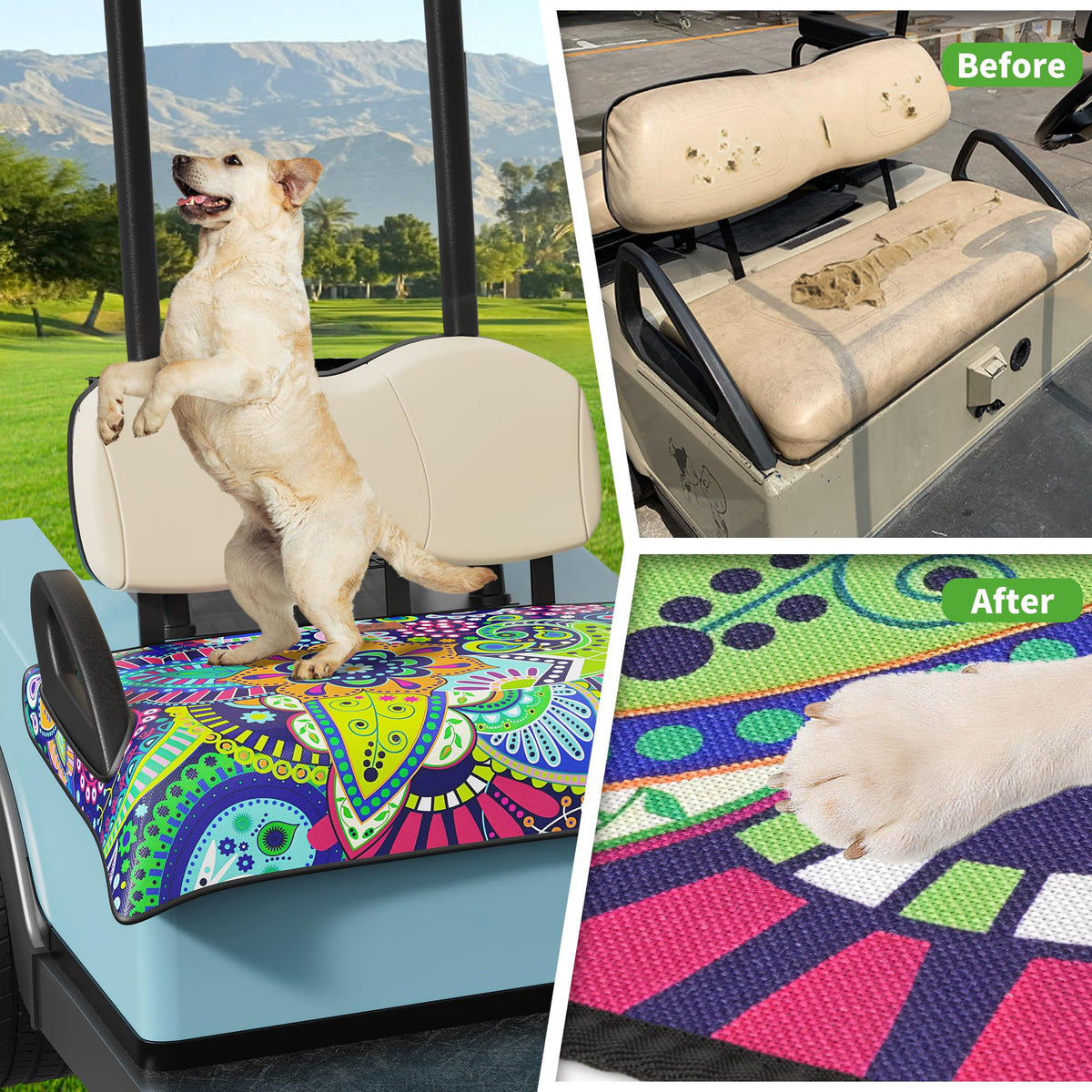 10L0L seat towel with non-slip backing keeps seats secure.
