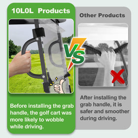 10L0L set of 2 golf cart roof handles for passenger safety
