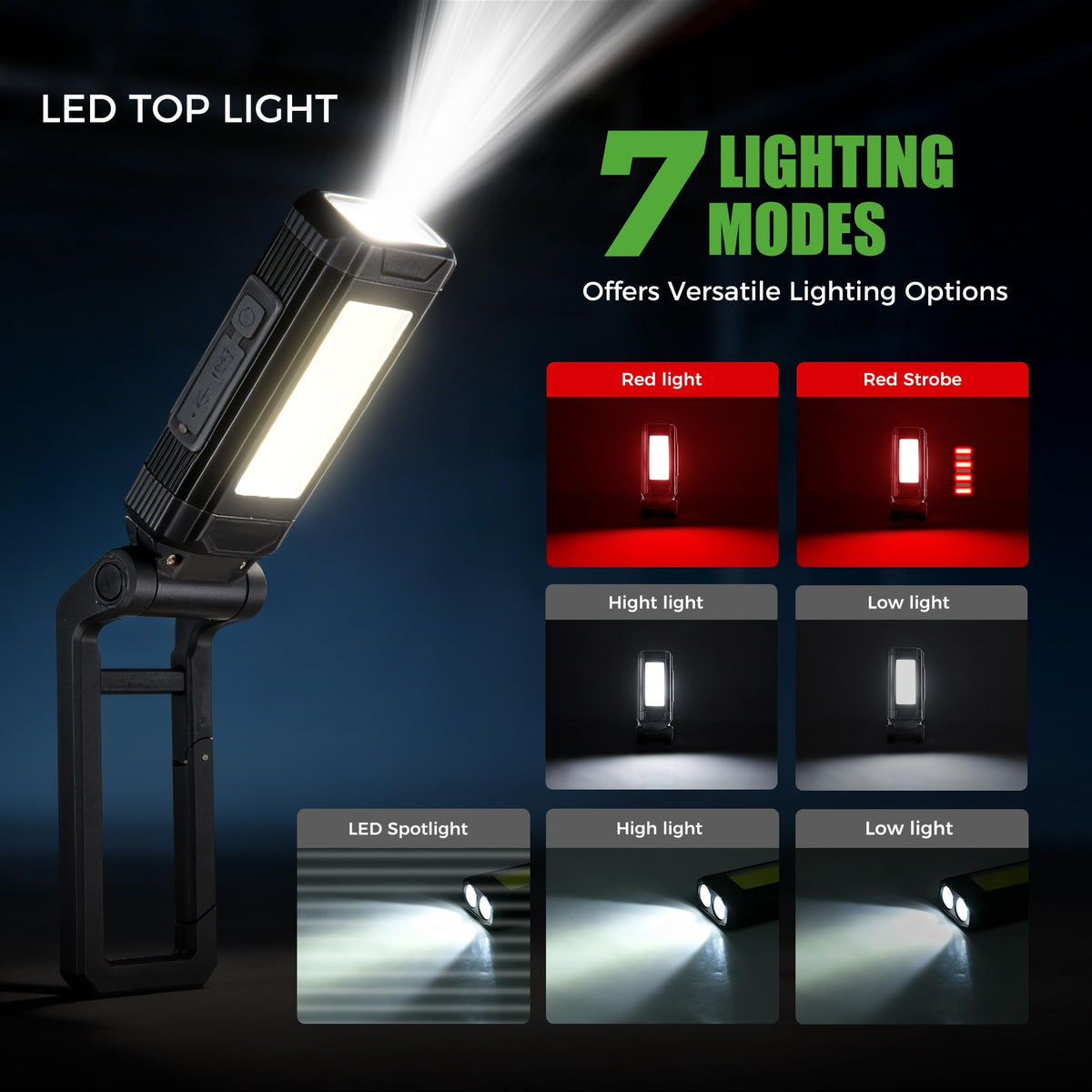 10L0L seven-mode LED light suitable for camping