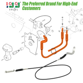 10L0L 50-inch shift cable for EZGO MPT1200 1996–2001
