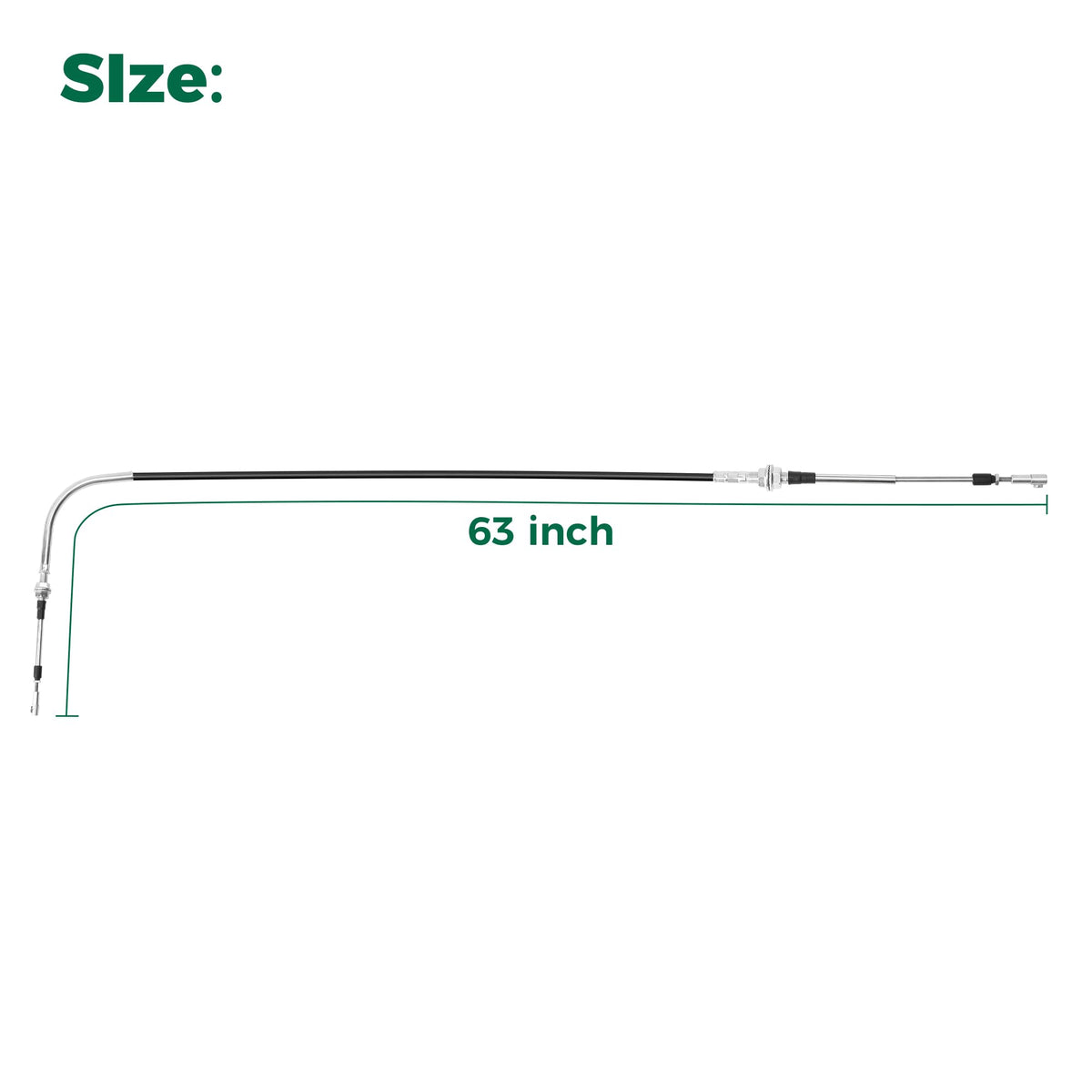 10L0L shift cable kit includes nut and joint for easy installation.