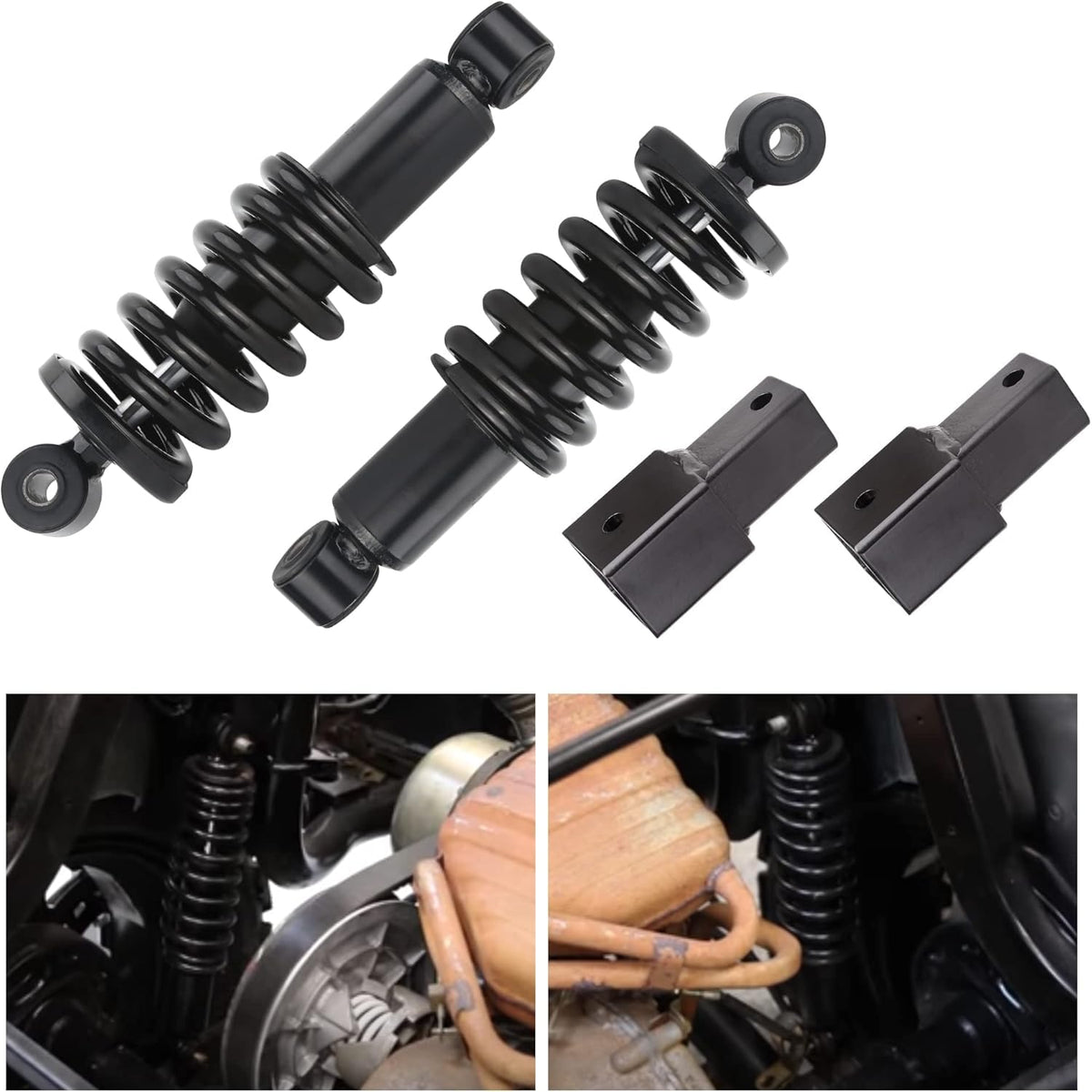 10L0L shock absorber and adapter set ready for mount