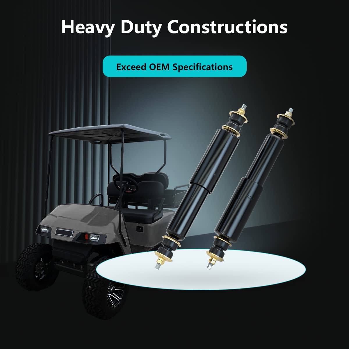 10L0L heavy-duty shock absorber package for EZGO TXT carts, built for durability.