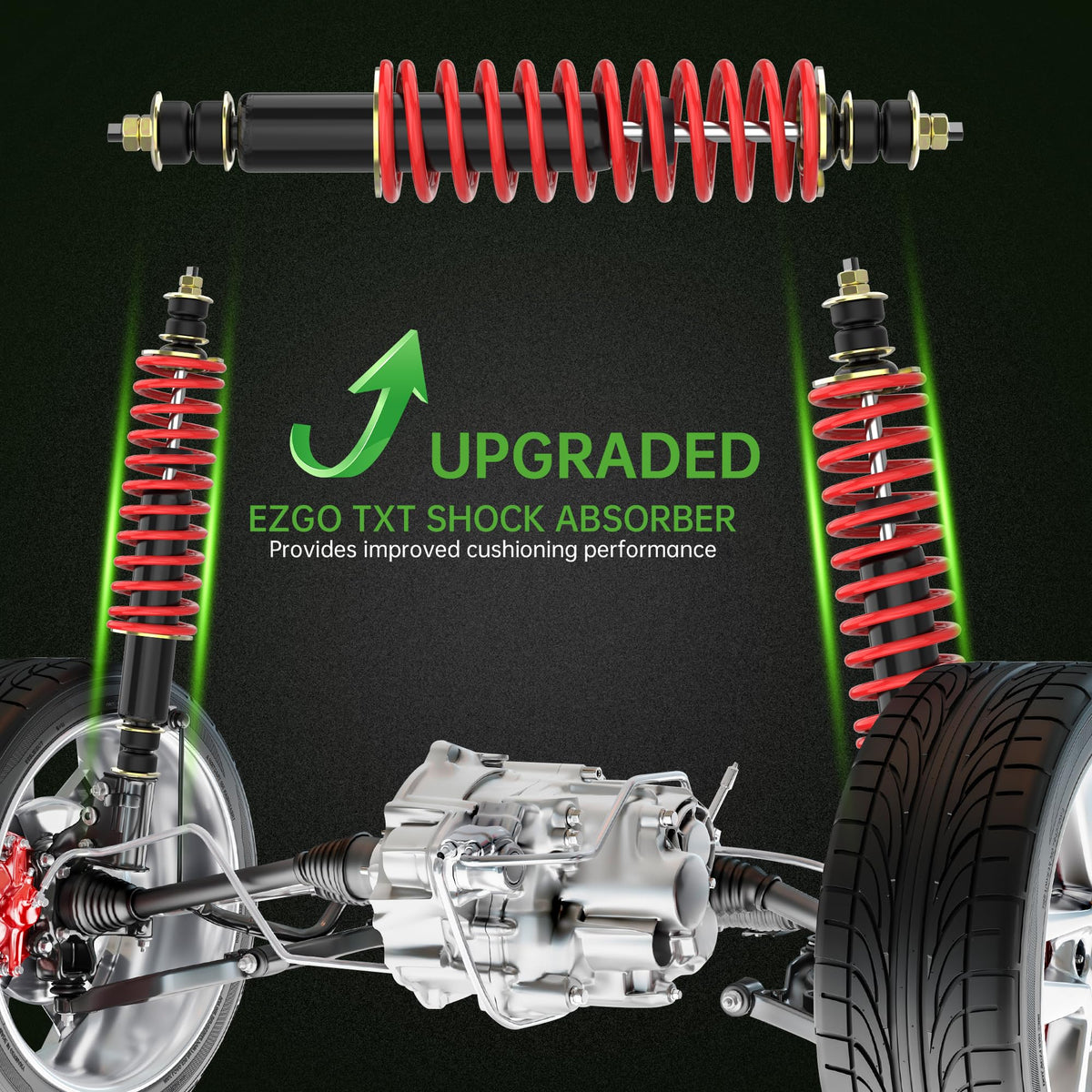 10L0L shock absorber kit closeup reveals nitrocarburized rod and seals