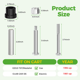 10L0L Shoulder bolts and nuts included.