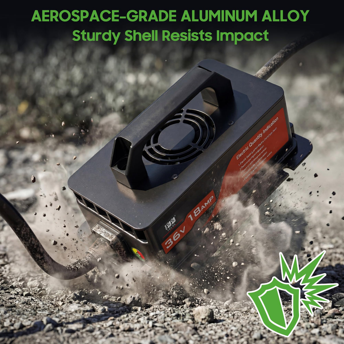 Automatic trickle charge maintains battery health after full charge