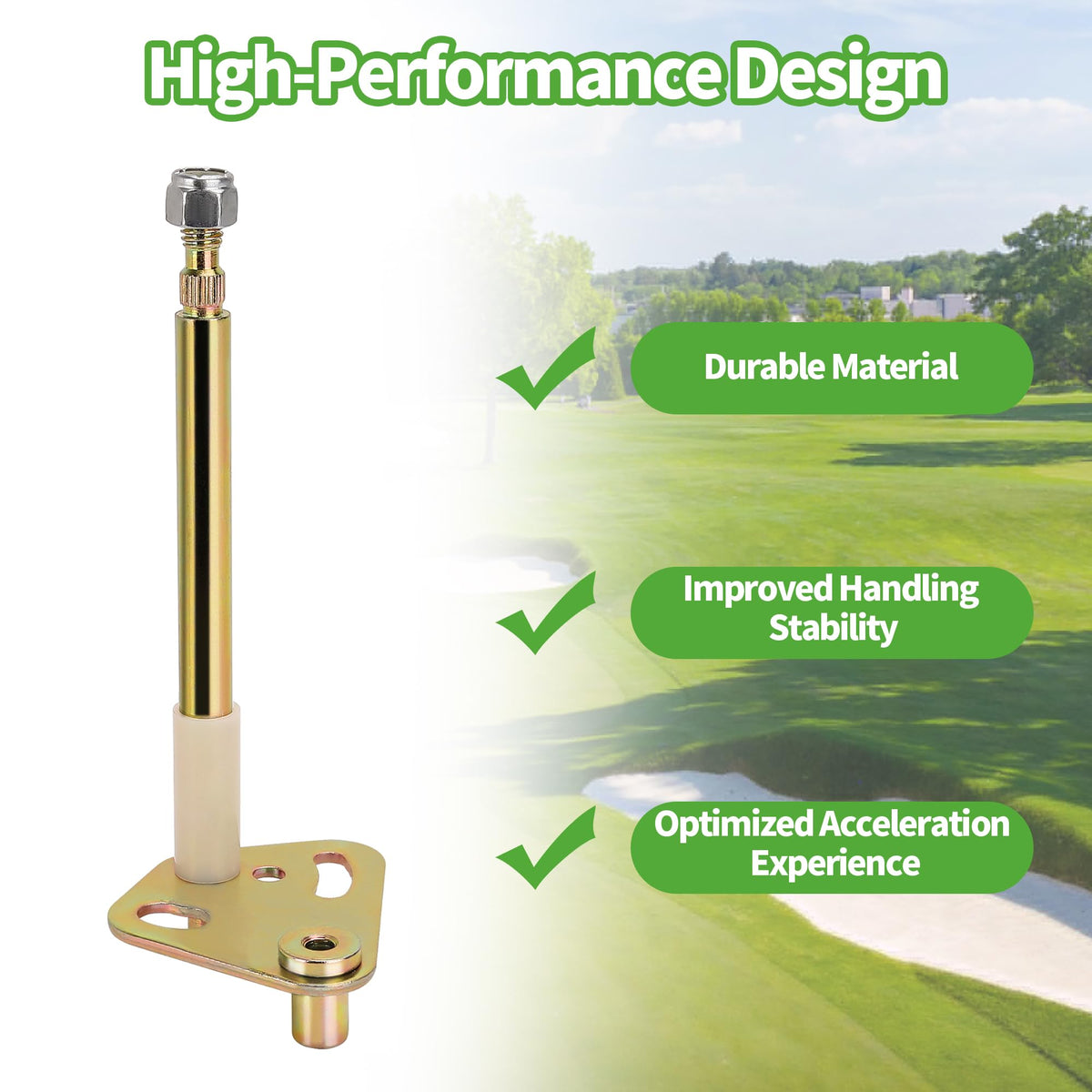 10L0L accelerator pivot rod close‑up demonstrates crisp acceleration response.