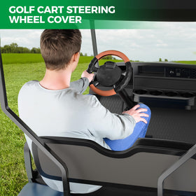 10l0l soft breathable leather steering cover enhances comfortable handling.