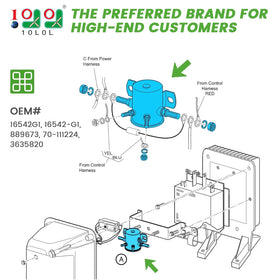 10L0L solenoid relay for Cushman gas carts; solid performance in challenging conditions