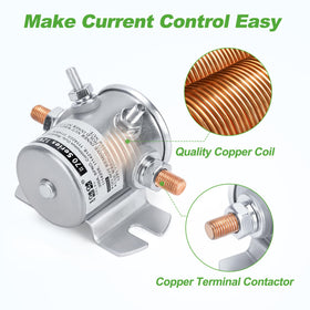 Closeup of copper contacts in 10L0L relay; premium conductivity for dependable operation