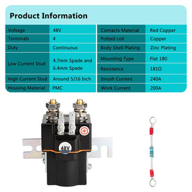 10L0L solenoid includes resistor for stable performance and easy installation