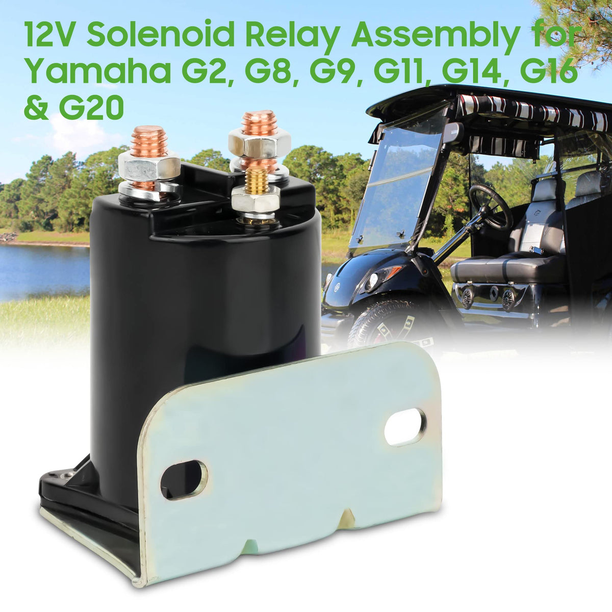 10L0L solenoid Yamaha G2 side profile highlighting compact design for installation.