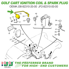 10L0L spark plug close-up with JF2-82310-00-00 for easy replacement