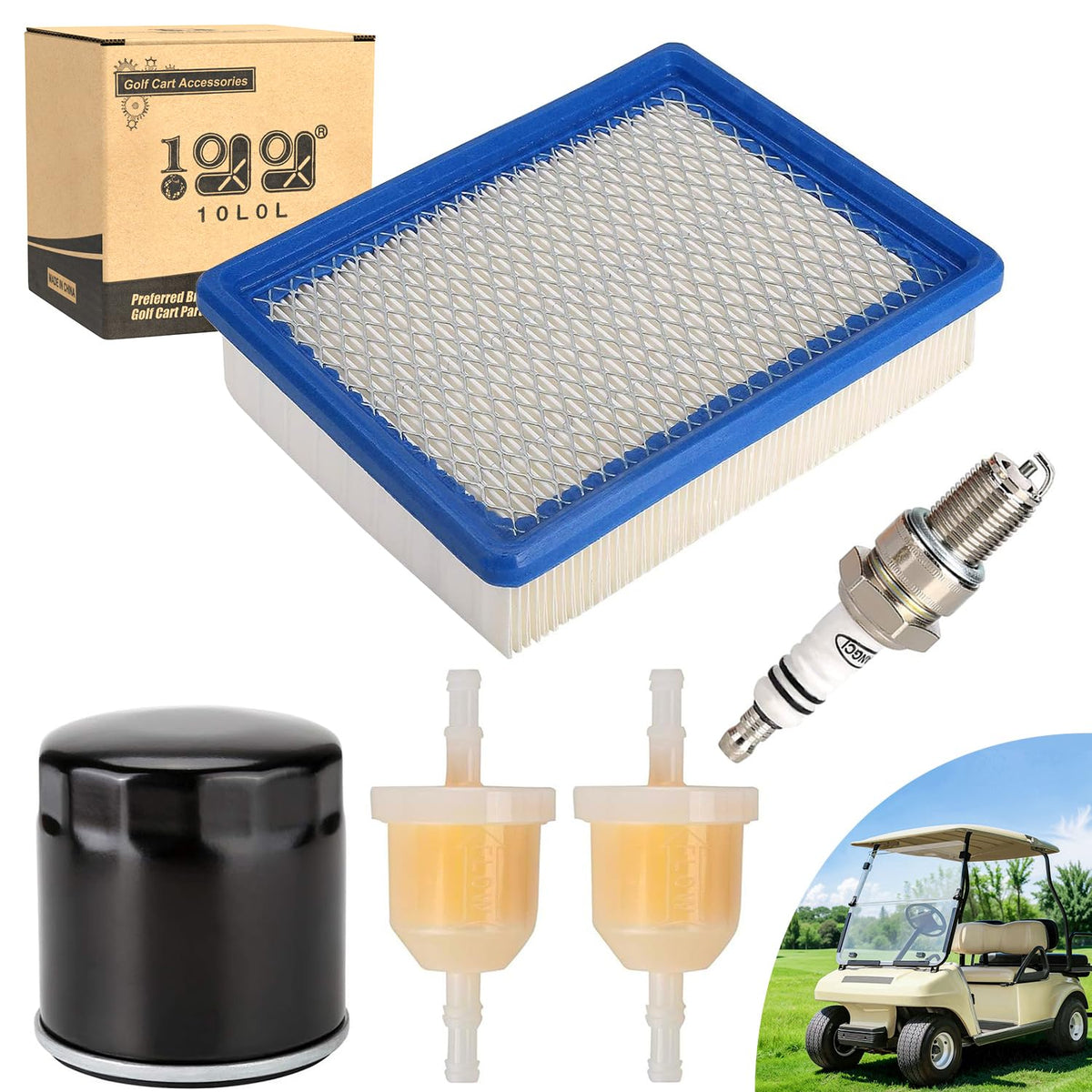 10L0L spark plug for golf cart enhances ignition reliability and easy starts