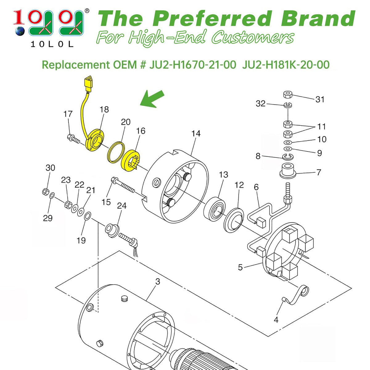 10L0L magnet paired with sensor enhances reliable throttle response on Yamaha carts
