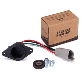 Sensor mounted securely to motor with simple two-screw removal for quick replacement