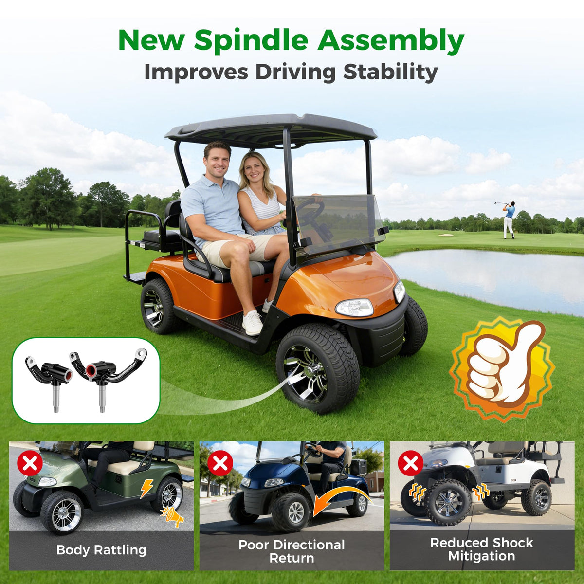 10L0L spindle assembly main studs and bolts kit shows hardware for secure fit.