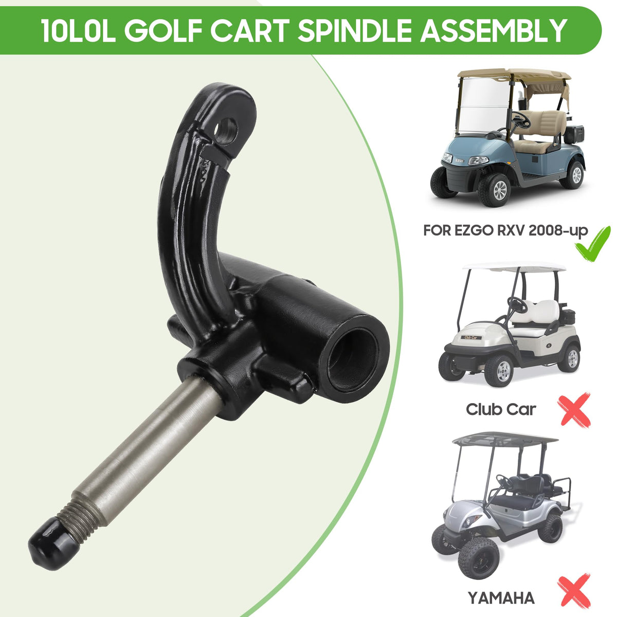 10L0L spindle assembly side angle demonstrates precise fit for replacement.