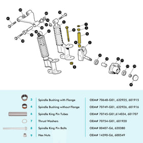 10L0L spindle bushings with flange, secure spindle movement and alignment