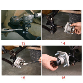 10L0L cart spindle compatibility guide image demonstrates 2004+ Club Car DS fit
