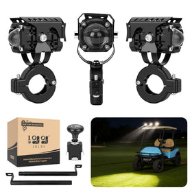 10L0L triple-spotlight mounted on a vehicle for off-road lighting