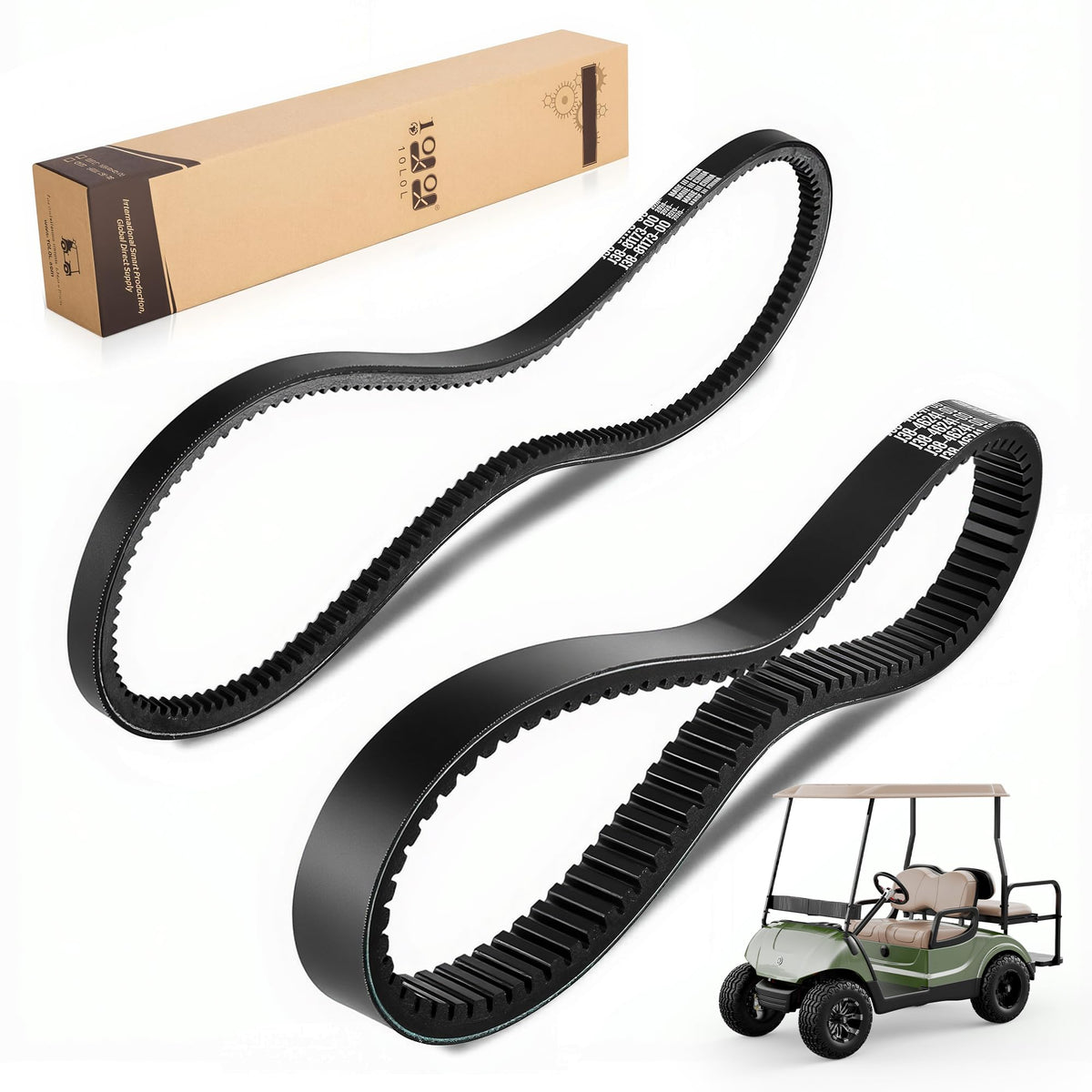 10L0L starter belt kit close-up shows clutch reliability for Yamaha golf carts