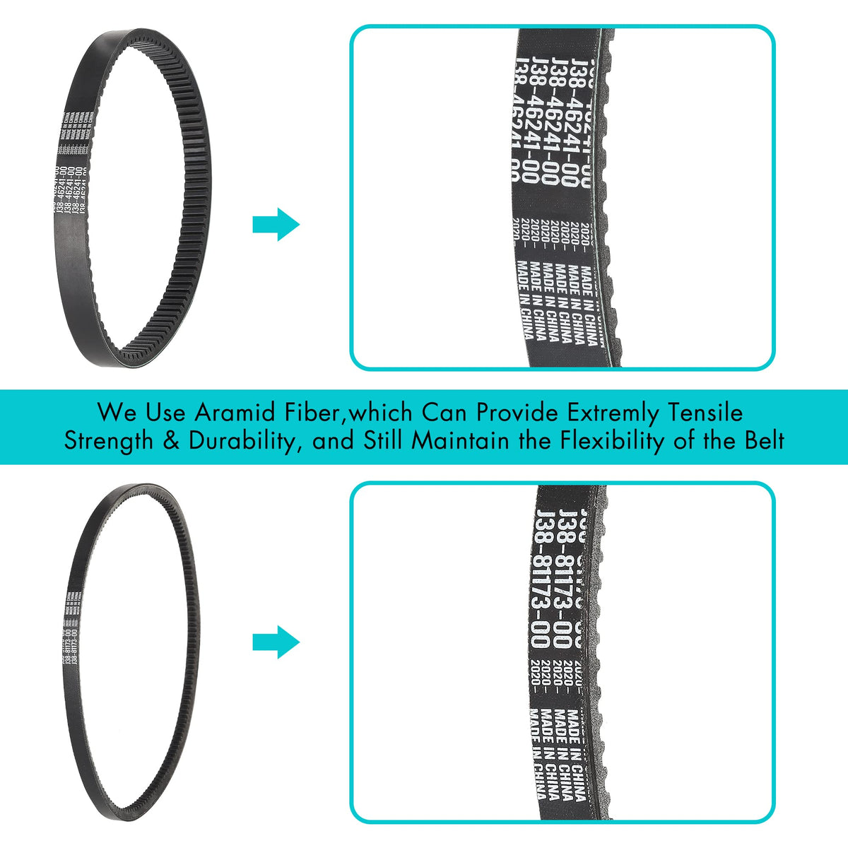 10L0L starter belt for Yamaha G8 supports smooth idle and charging