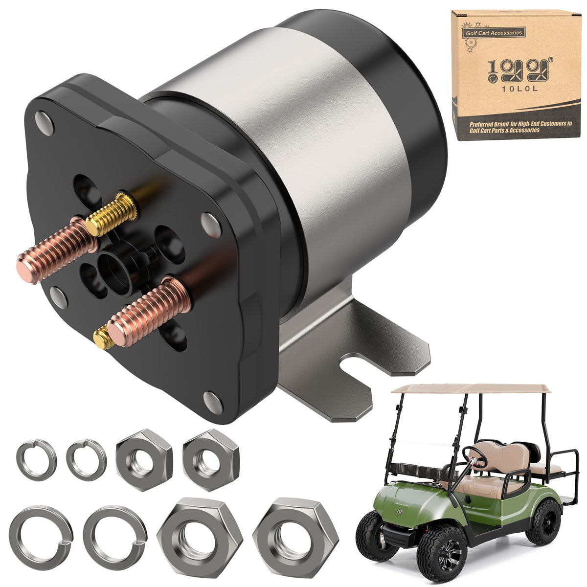 10L0L starter solenoid kit side view highlighting rugged construction for heavy loads