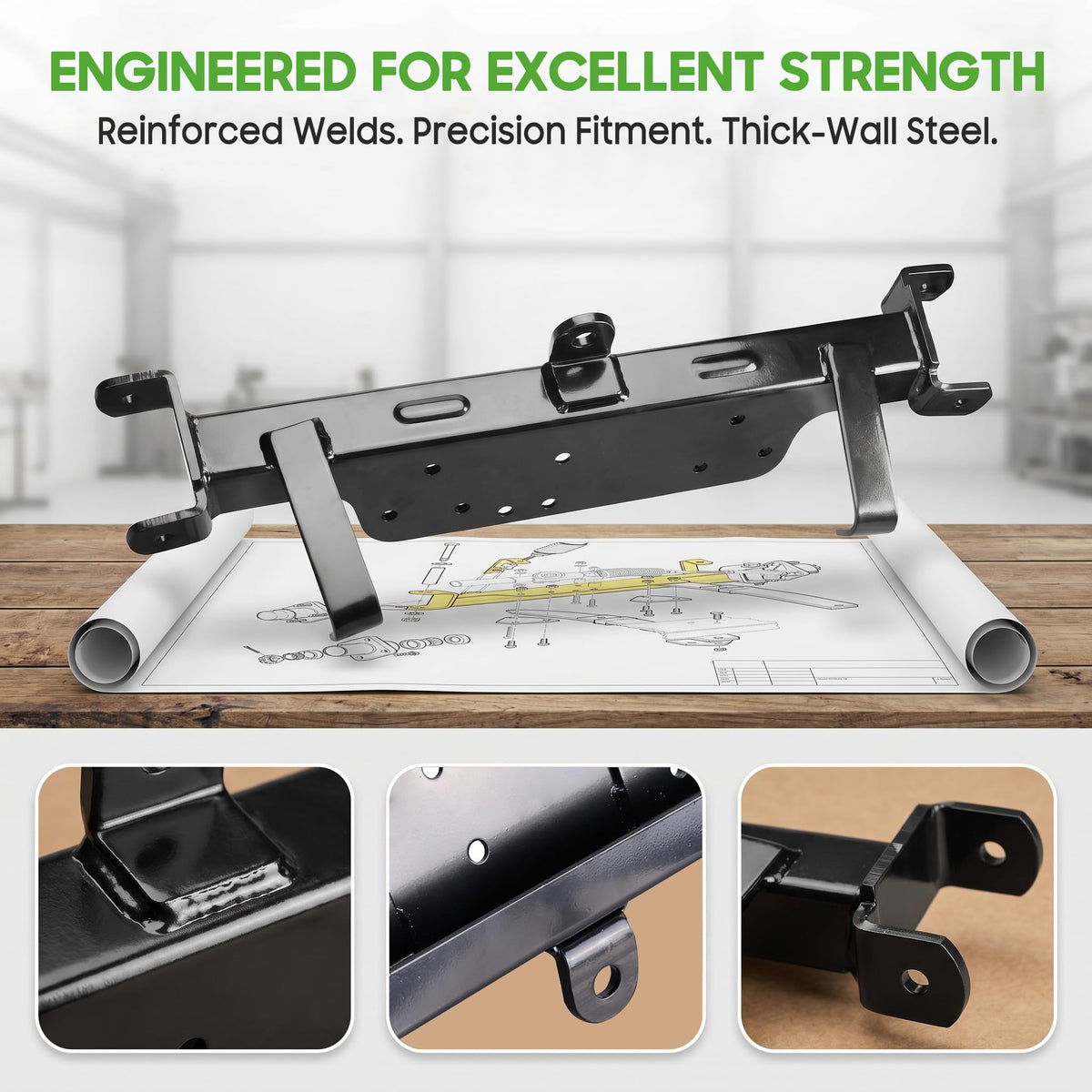 10L0L steering-box-mount-axle-weldment provides stable mounting and easy installation