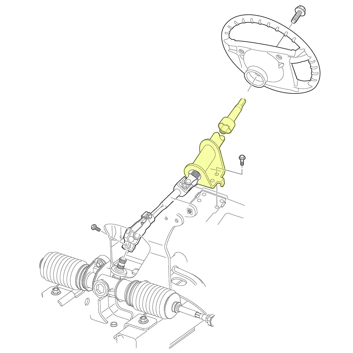 10L0L steering column replacement for golf cart, quick upkeep