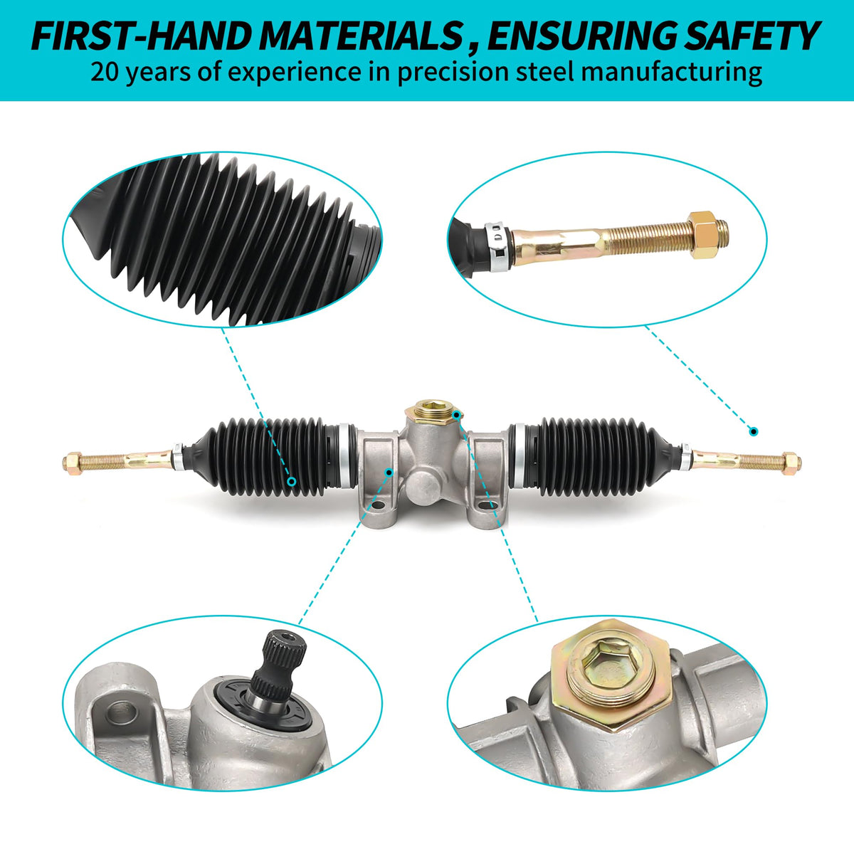 Complete kit includes rack and pinion, ready to install