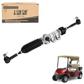 10L0L steering rack assembly EZGO RXV close-up shows durable inner rod for precise steering control
