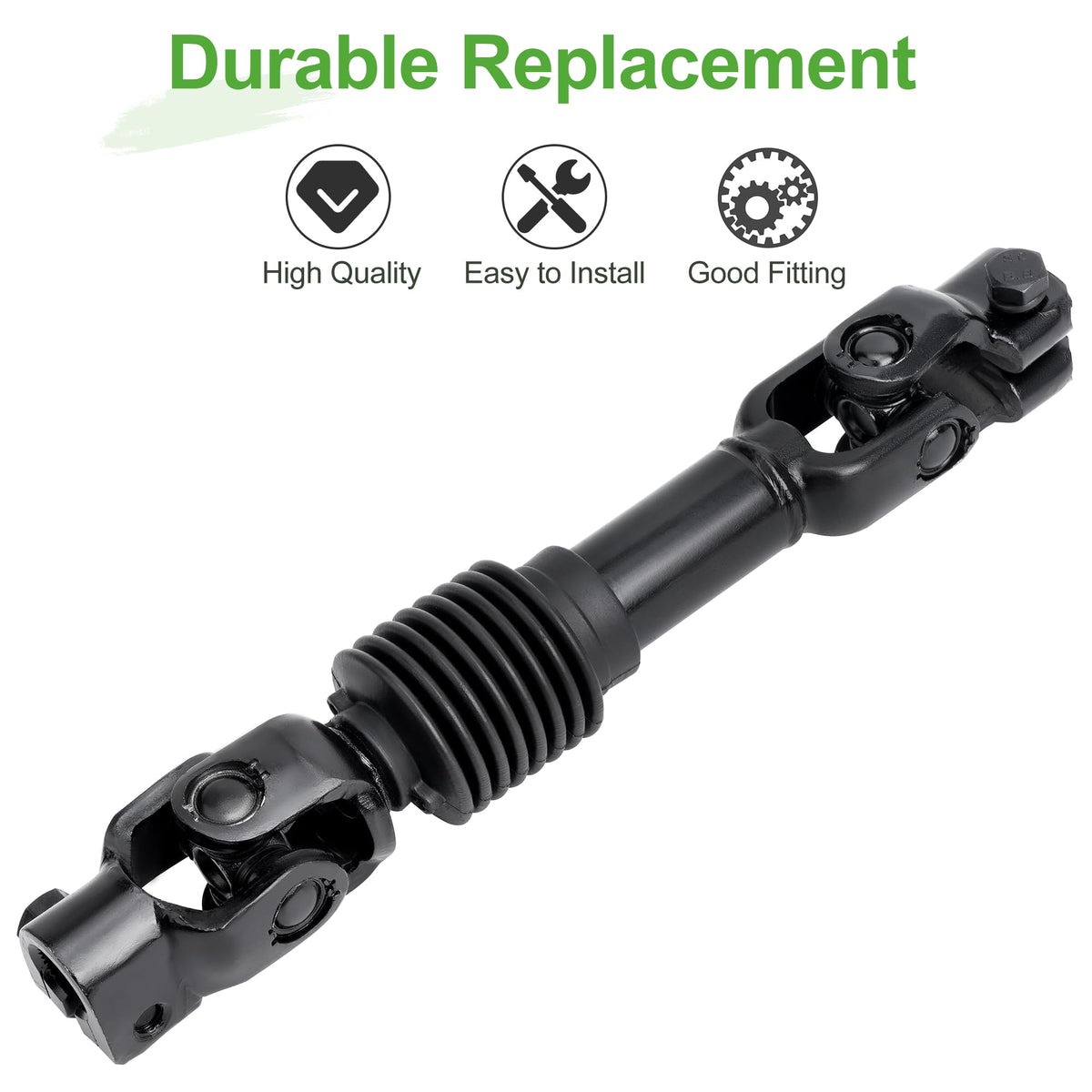 10L0L steering shaft to steering box connection delivers solid steering feel.