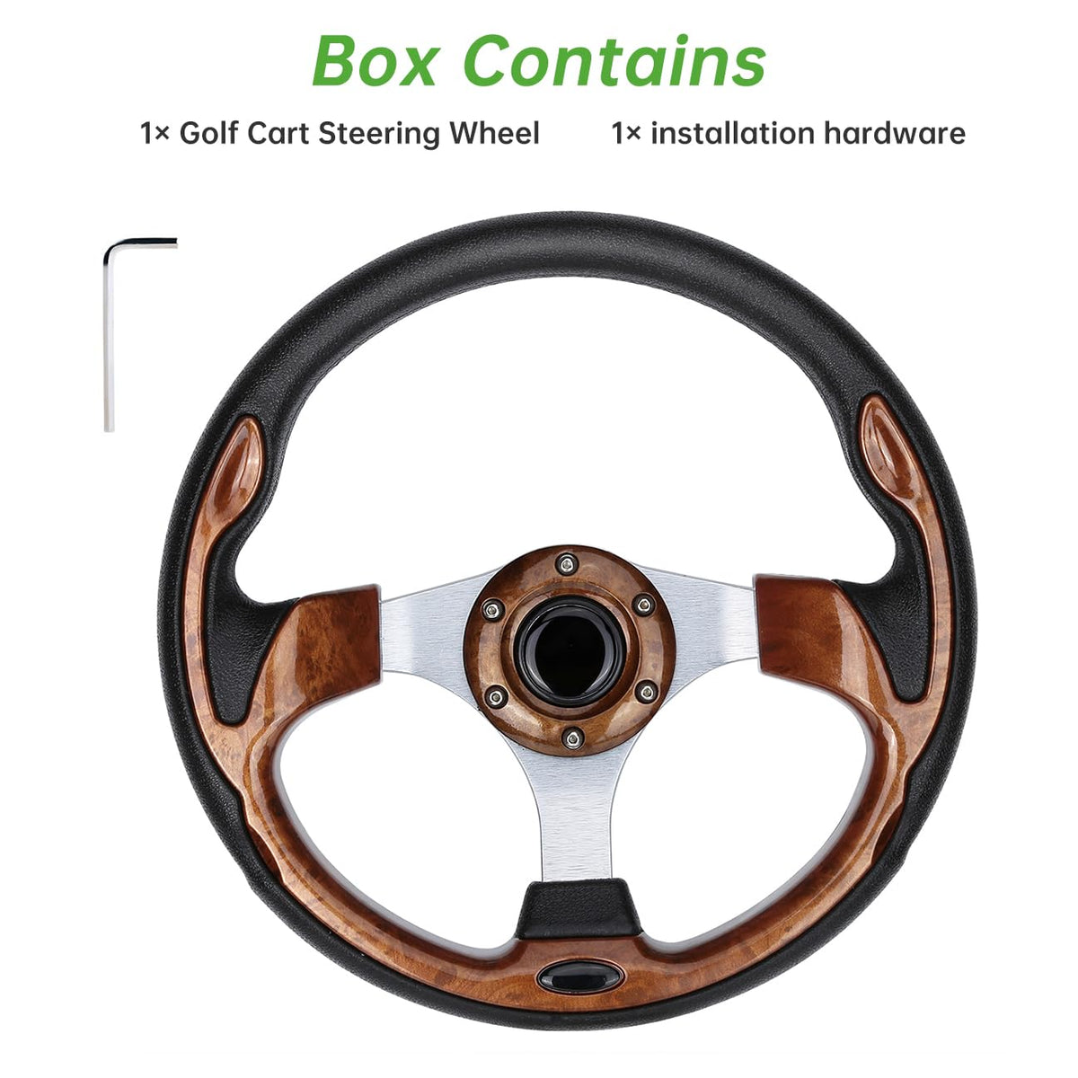 10L0L chestnut brown finish steering wheel premium look and grip