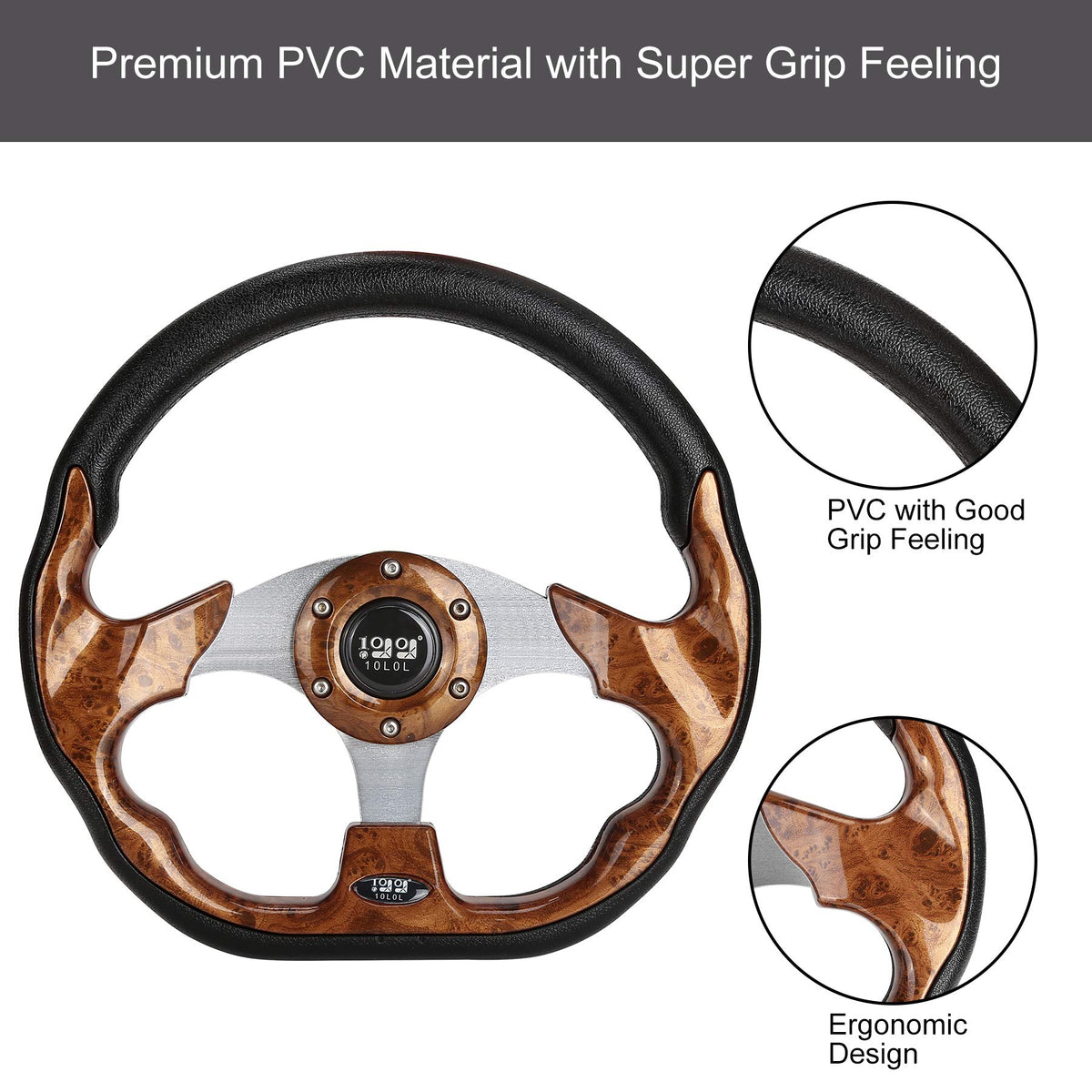 10L0L steering wheel EZGO TXT Valor compatibility for smooth steering feel.