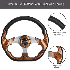 10L0L steering wheel EZGO TXT Valor compatibility for smooth steering feel.