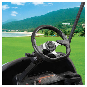 10L0L ergonomic-gray steering wheel improves comfort during rides
