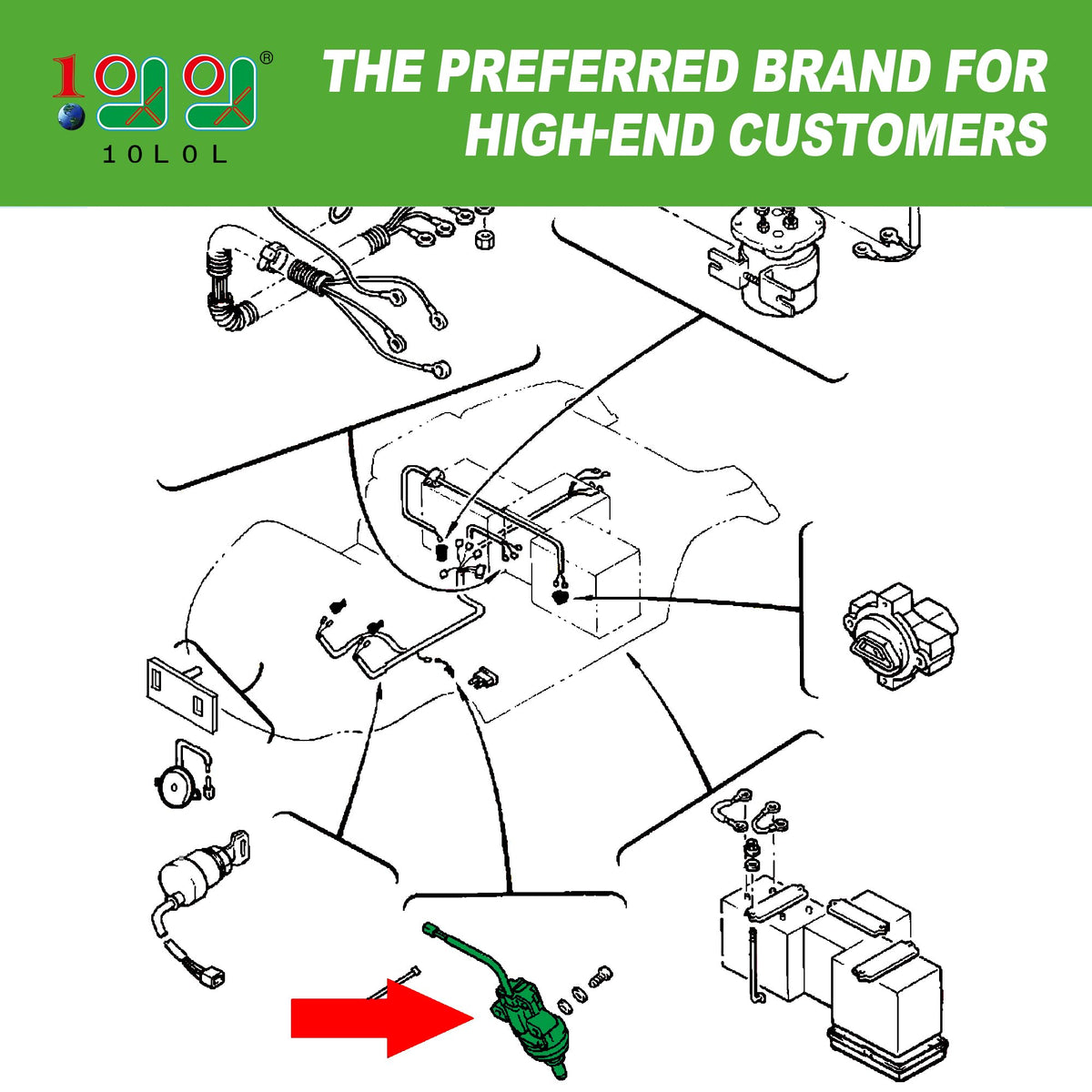 10L0L stop switch for Yamaha G16 enables reliable startup in daily golf cart use