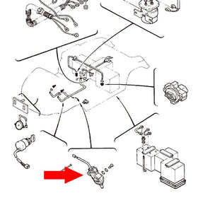 10L0L stop switch for Yamaha G22 demonstrates compact, OEM-style design