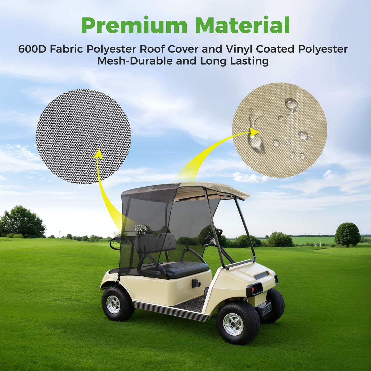 10L0L EZGO TXT RXV compatibility shade supports shade on sunny rides