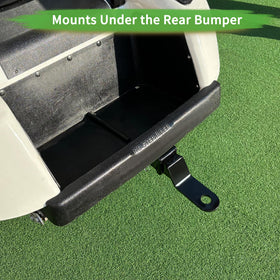 Thick black powder-coated steel finish on 10L0L hitch for durability.