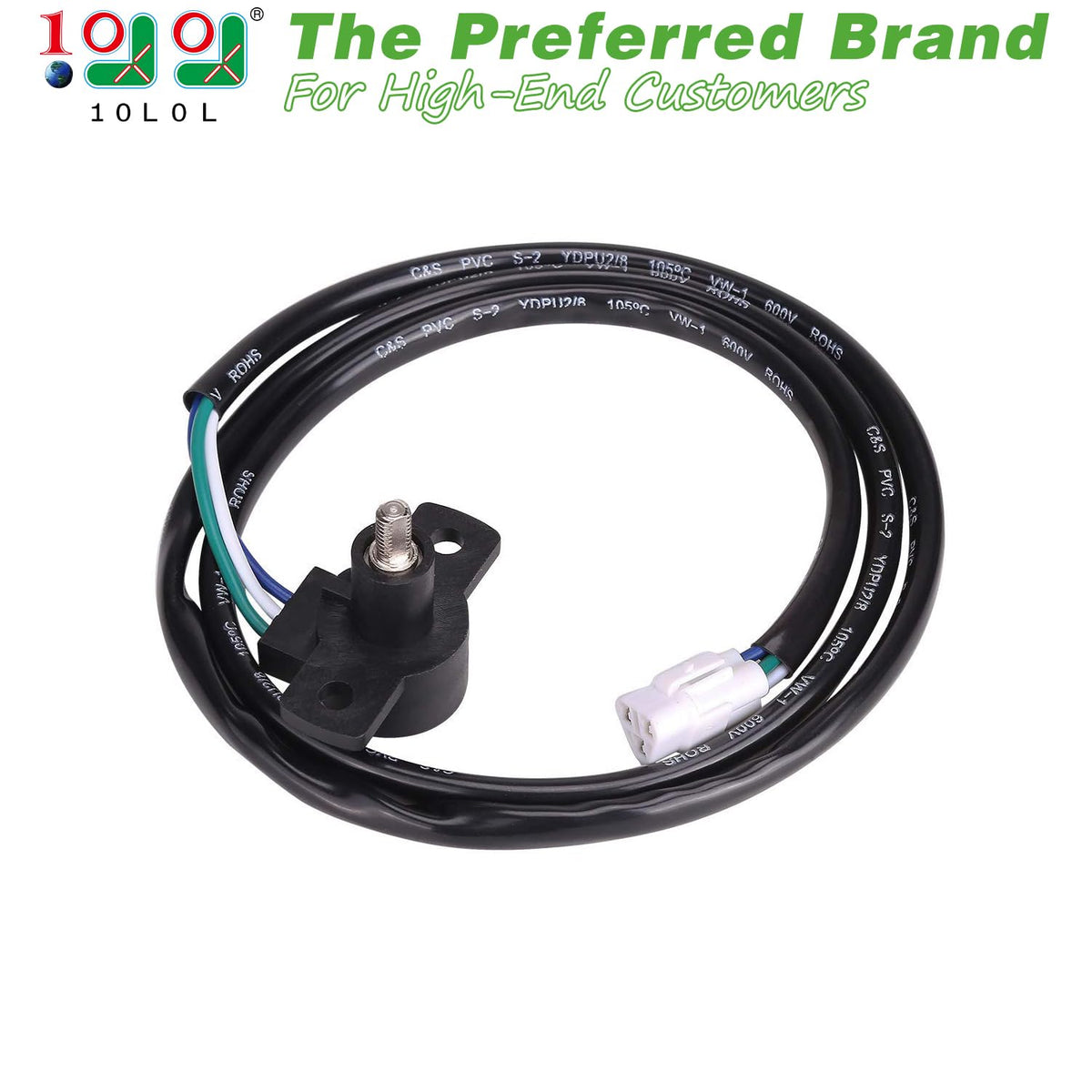 10L0L throttle sensor installation image for Yamaha G14/G16 shows quick, tool-free setup.