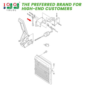 10L0L throttle sensor connector closeup, highlighting secure electrical connection.